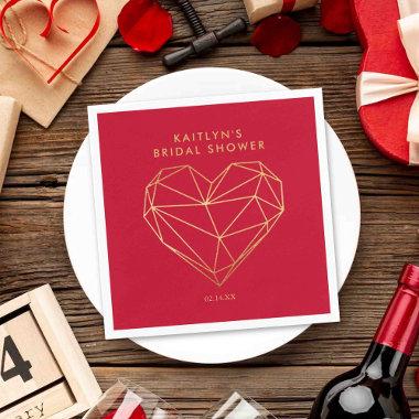 Geometric Heart Valentine's Day  Napkins
