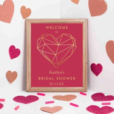 Geometric Heart Valentine's Day  Poster