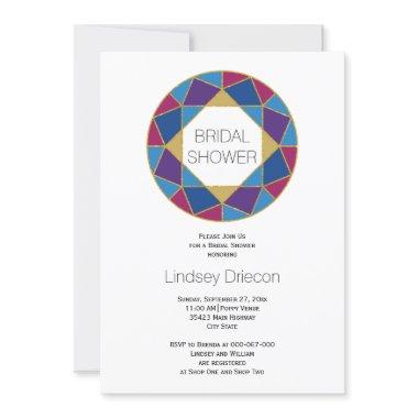 Geometric jewel tones modern wedding