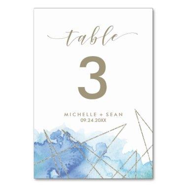 Geometric Watercolor Table Number