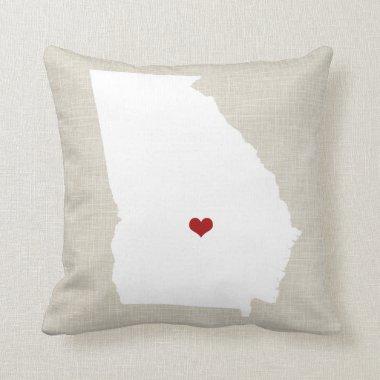 Georgia New Home State Throw Pillow 16" x 16"