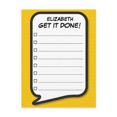 GET IT DONE! List Speech Bubble Fun Retro PostInvitations