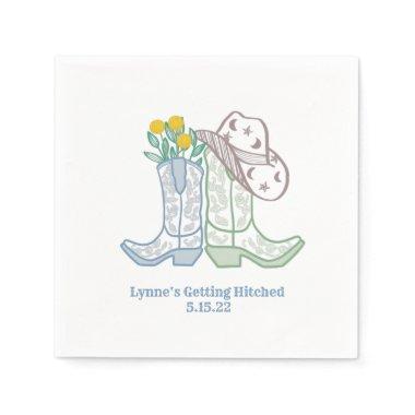 Getting Hitched Bachelorette Rodeo Cowgirl Napkins