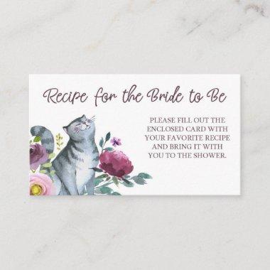 Getting Meowied Recipe Invitations for Bride to Be