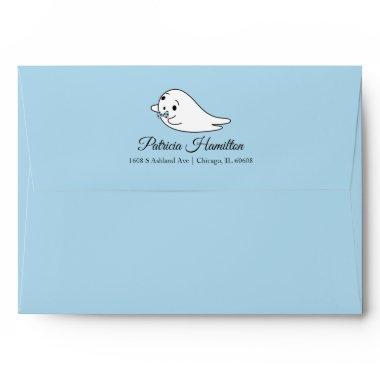Ghost Little Boo Halloween Baby Shower Envelope