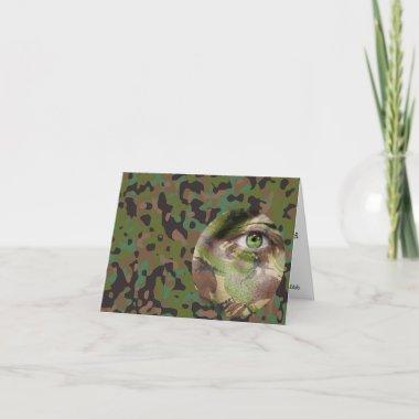 GI Camouflage Soldier Party Personalized Invitations