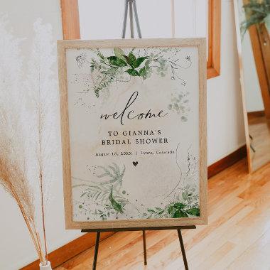 GIANNA Etherial Greenery Bridal Shower Welcome Poster