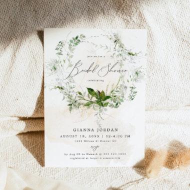 GIANNA Etherial Greenery Garden Bridal Shower Invitations