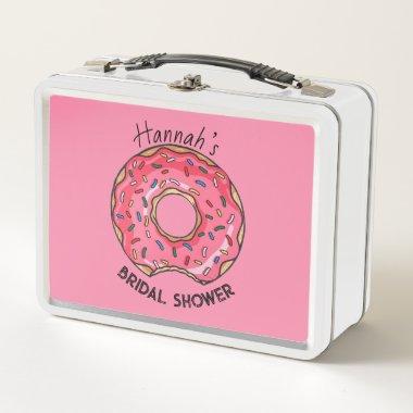 Giant Pink Donut Beach Gift Metal Lunch Box