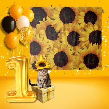Giant Yellow Sunflower Photo Booth Backdrop