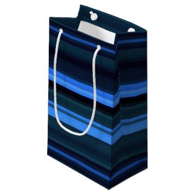 Gift Bag-Blue Stripes Small Gift Bag