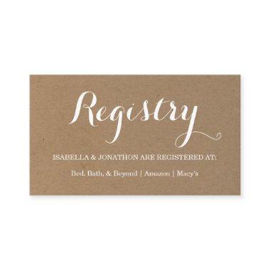 Gift Registry Enclosure Invitations