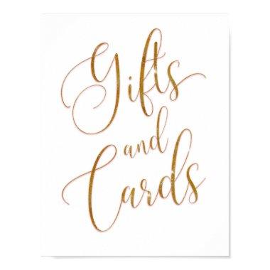 Gifts and  Gold Glitter Script Text Poster