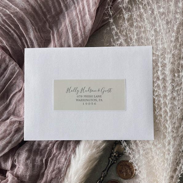 Gilded Coordinate Cream Gray Guest Address Label