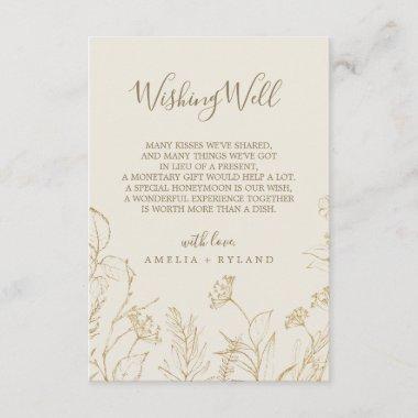 Gilded Floral | Cream Wedding Wishing Well Invitations