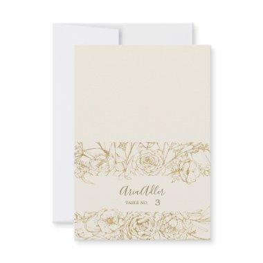 Gilded Floral Printable Cream and Gold Place