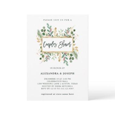 Gilded Greenery White | Christmas Couples Shower