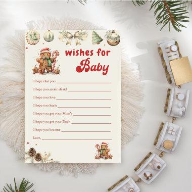 Gingerbread Christmas Santa Wishes for Baby Game Invitations