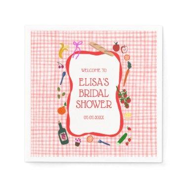 Gingham Picnic Modern Cute CUSTOM  Napkins