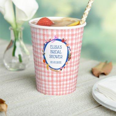 Gingham Picnic Modern Cute CUSTOM  Paper Cups