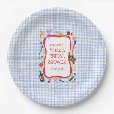 Gingham Picnic Modern Cute CUSTOM  Paper Plates