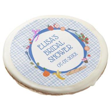 Gingham Picnic Modern Cute CUSTOM  Sugar Cookie