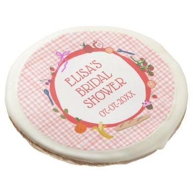 Gingham Picnic Modern Cute CUSTOM  Sugar Cookie