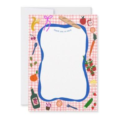 Gingham Picnic Modern Cute CUSTOM  Thank You