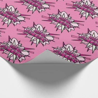 GIRL POWER Comic Book Pop Art Wrapping Paper