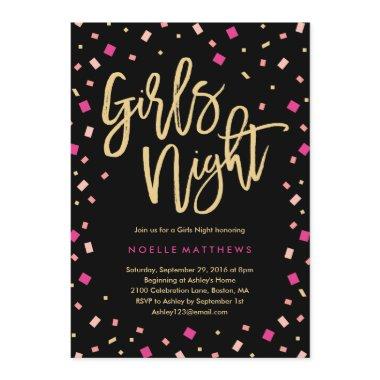 Girls Night Confetti Bachelorette Party