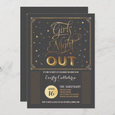 Girls Night Out Bachelor Party Invitations