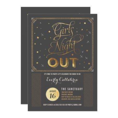 Girls Night Out Bachelor Party Invitations