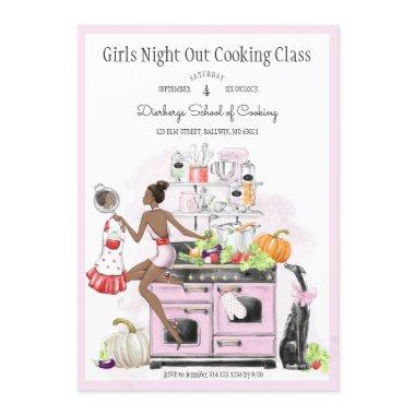 Girls Night Out Cooking Class Invitations