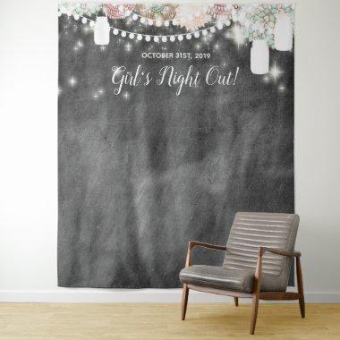 Girl's Night Out Rustic Photo Booth Backdrop