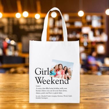 Girls Weekend Definition Personalized Photo Grocery Bag