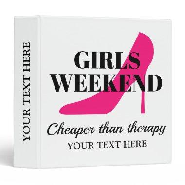 Girls weekend ladies night out recipe binder book