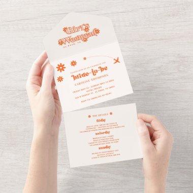 Girls Weekend Retro Bachelorette Party All In All In One