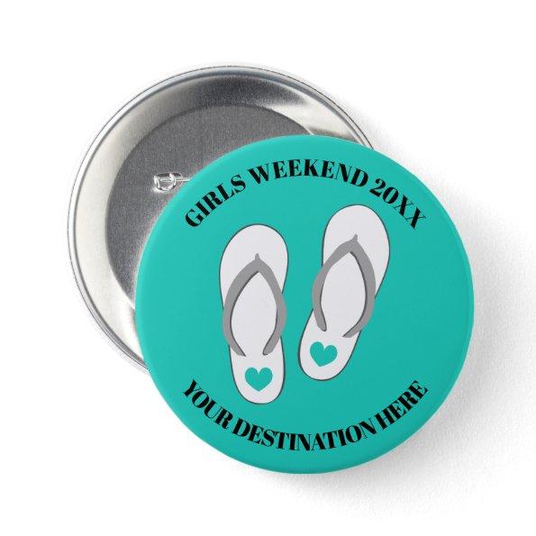 Girls weekend trip getaway cute beach sandals button