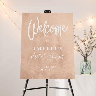 Girly blush elegant  welcome sign