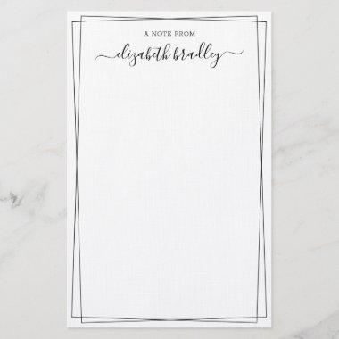 Girly Calligraphy Signature Script a Note From Stationery