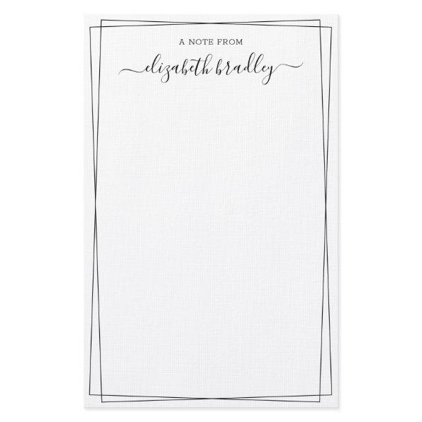 Girly Calligraphy Signature Script a Note From Stationery