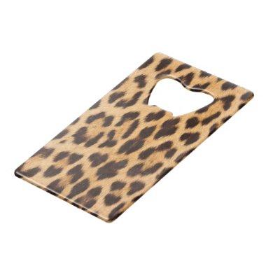 girly chic wild safari fashion leopard print credit Invitations bottle opener
