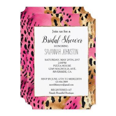 Girly Pink Glam Leopard Print