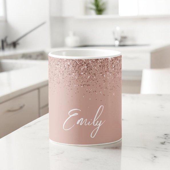 Girly Rose Gold - Blush Pink Glitter Sparkle Coffee Mug