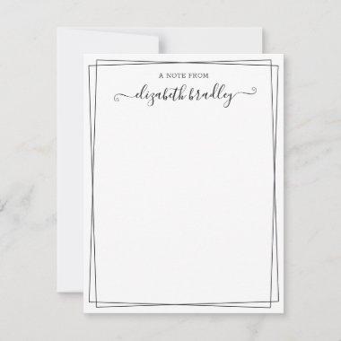 Girly Signature Script From The Desk Of Note Invitations