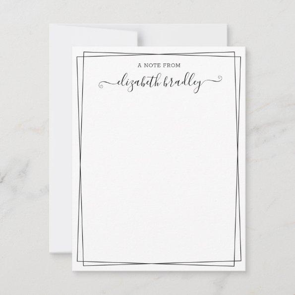 Girly Signature Script From The Desk Of Note Invitations