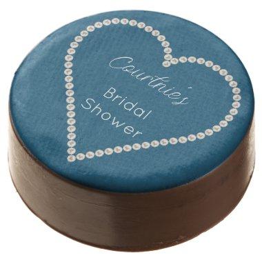 Glam Blue White Pearls  Chocolate Covered Oreo
