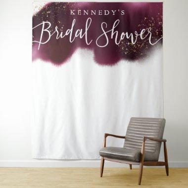 Glam Burgundy Gold Glitter  Backdrop