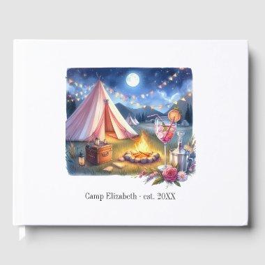 Glam Chic Camp Bride Bachelorette Weekend Guest Book