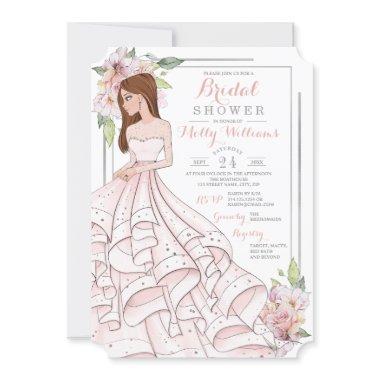 Glam Girl Bride Bridal Shower Invitations